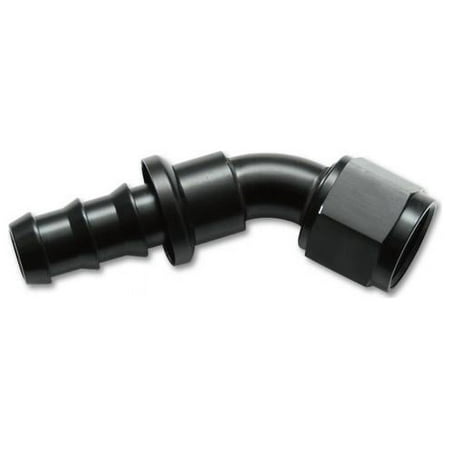 Push-On 60 Degree Hose End Elbow Fitting; Size: -4AN - VIB22604