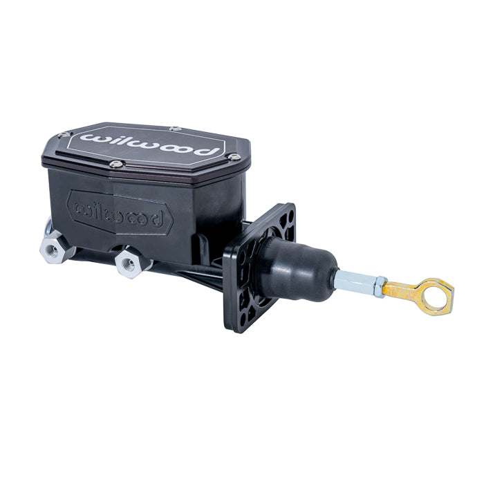 Tandem Compact Master Cylinder - 15/16" Bore,Black - Mopar 4-Bolt W/ Pushrod - 26016791BK