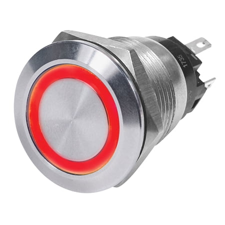 Switch Button Stainless 10A Off-on Red - 4162BSS