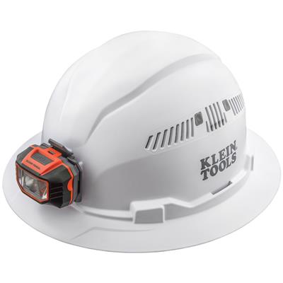 HARD HAT VENTED BRIM W/HEADLA