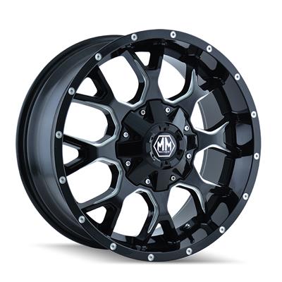 WARRIOR BLACK/MILLED SPOKES
