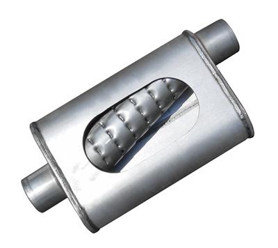 MUFFLER SS 2.5IN OFFSET INLET
