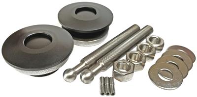 BLACK LOW PROFILE HOOD PINS