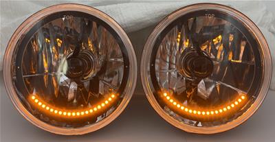 HEADLIGHTS 7IN BLACK ILLUSION