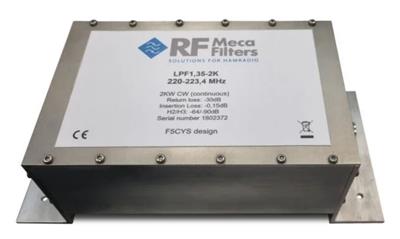 RF Meca 1.25 Meter Low Pass Filters
