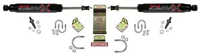 DUAL STEERING STABILIZER BLACK