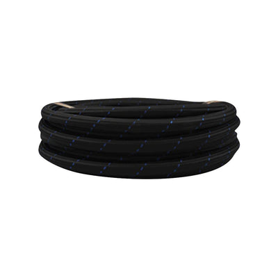 5ft Roll of Black Blue Nylon Braided Flex Hose; AN Size: -4AN; Hose ID 0.22" - VIB11984B
