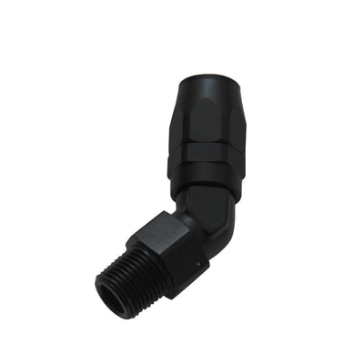 Male Hose End Fitting, 45 Degree; Size: -8AN; Pipe Thread 1/4" NPT - VIB26403