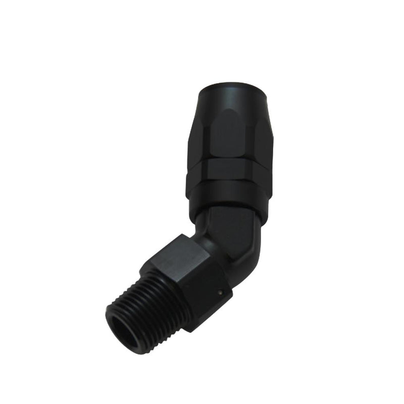 Male Hose End Fitting, 45 Degree; Size: -8AN; Pipe Thread 1/2" NPT - VIB26405
