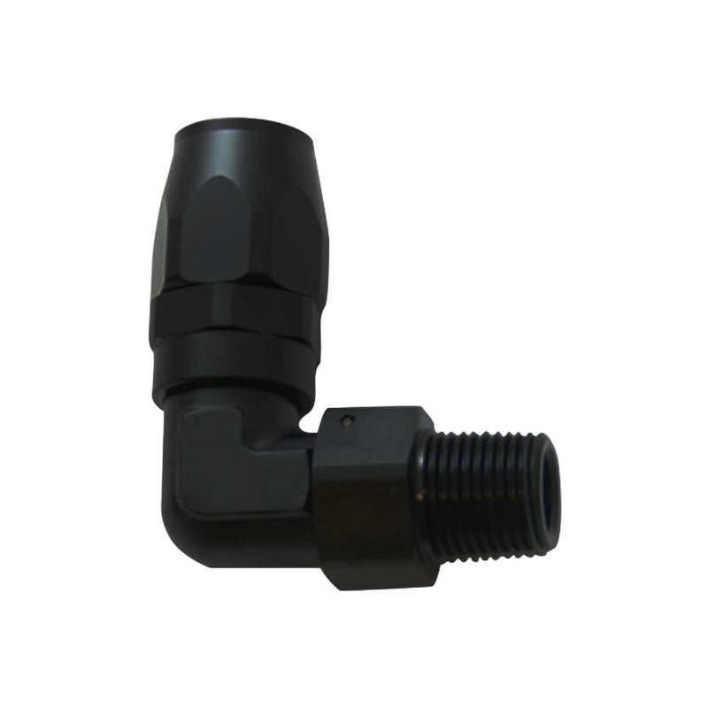 Male Hose End Fitting, 90 Degree; Size: -12AN; Pipe Thread: 1/2" NPT - VIB26908
