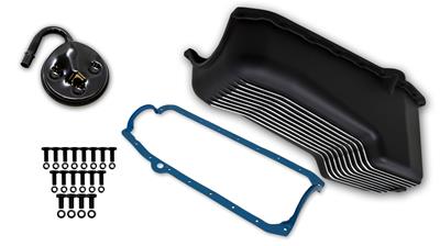 OIL PAN ALUMINUM KIT BLACK FIN
