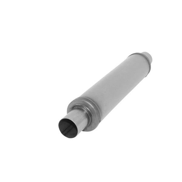 nobrandname SA0425 Muffler - Cherry Bomb Salute Reversible Round Body - D4 X L18 24 OAL 2-1/4 C/C Muffler - Cherry Bomb Salute