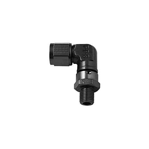 Fragola -10AN x 18mm 90 Degree Swivel - Black
