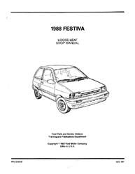 bishko automotive literature 1988 1989 Ford Festiva Shop Service Repair Manual Engine Drivetrain Book OEM