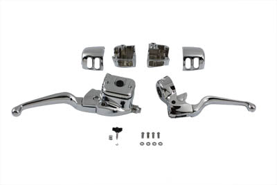 Smooth Contour Handlebar Control Kit Chrome - 87309