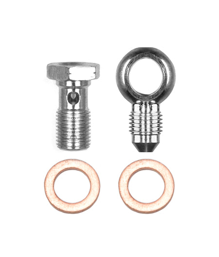 Banjo Fitting Kit, -3 male to 10mm-1.00, Banjo Bolt & Crush Washers (1 qty) - 22014431