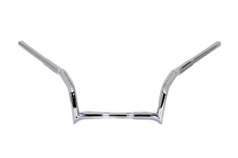 10 inch Z-Bar Handlebar without Indents Chrome