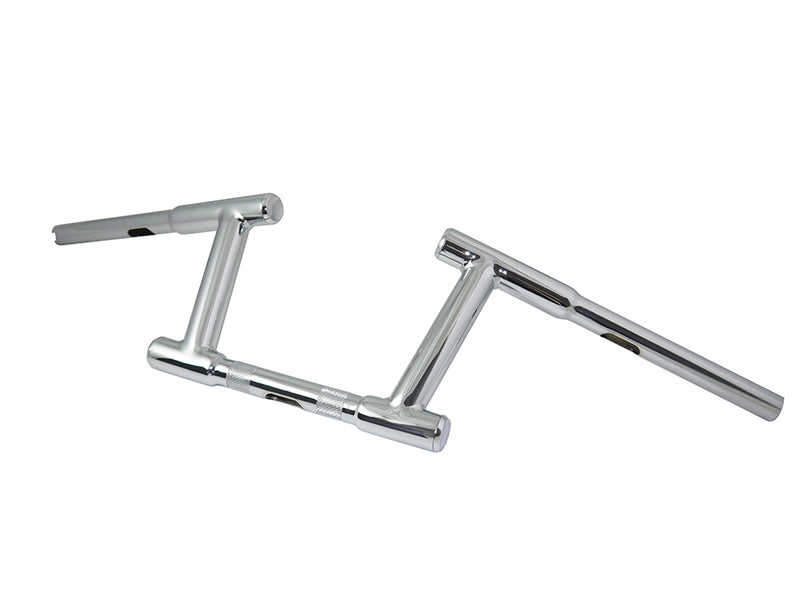 6 inch Z-Bar Racing Handlebar with Indents Chrome