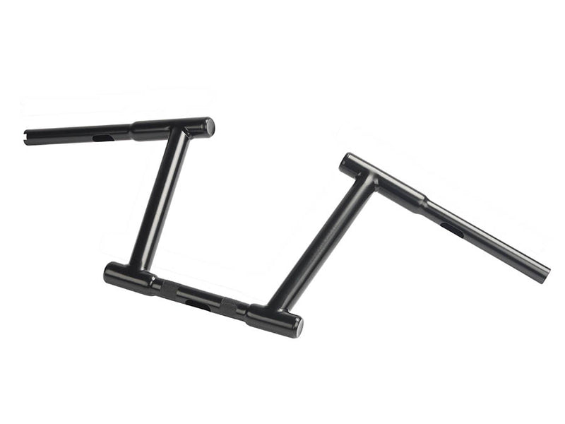 10 inch Z-Bar Racing Handlebar with Indents Black
