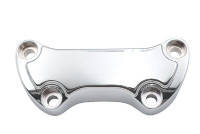 Chrome Smooth Handlebar Clamp Cover with Skirt