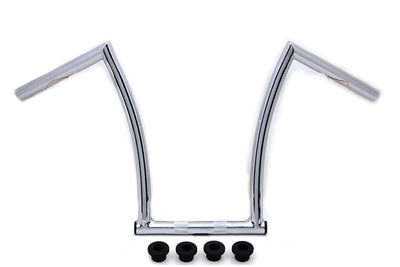 15 inch Chrome ChiZeled Z-Bar Handlebar with Indents