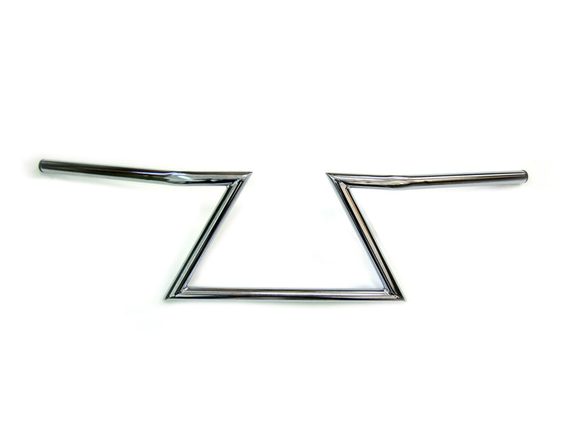 8 inch Z Handlebars Chrome without Indents