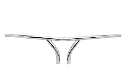 10 inch Chrome Curved Riser Handlebar with Indents