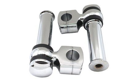 4-1/4 inch Offset Dog Bone Riser Set Chrome