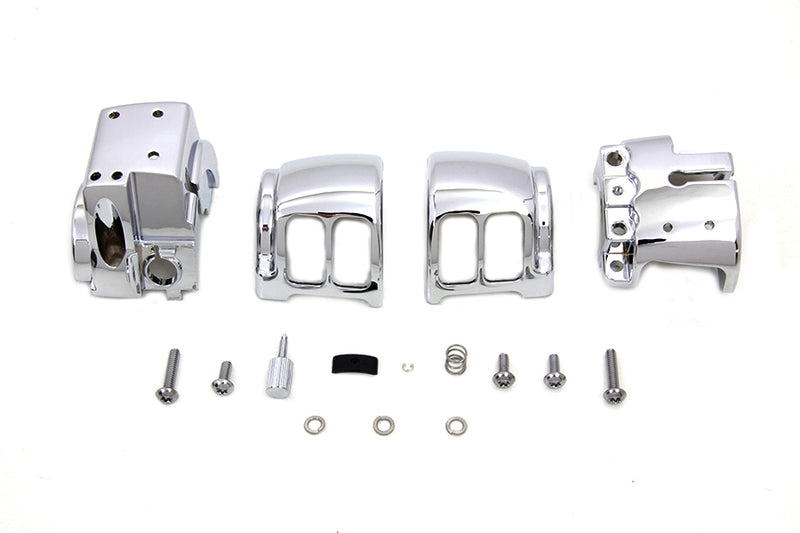 Handlebar Control Switch Housing Kit Chrome