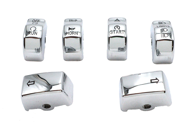 Handlebar Switch Cap Set Chrome