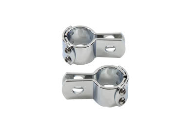 Chrome 1-1/4 inch Footpeg Mount Clamp Set