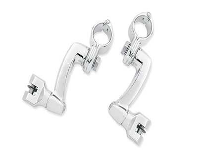 360° Adjustable Passenger Footpeg Mount Kit Chrome
