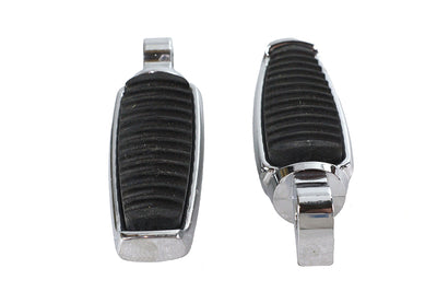 Chrome Footpeg Set with Rubber Inlay