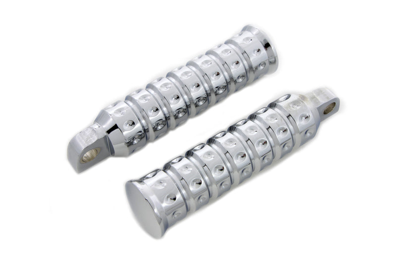 Chrome Micro Grooved Footpeg Set