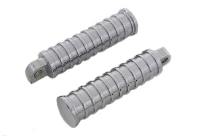 Chrome Light Grooves Footpeg Set