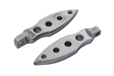 Chrome Dagger Drilled Footpeg Set