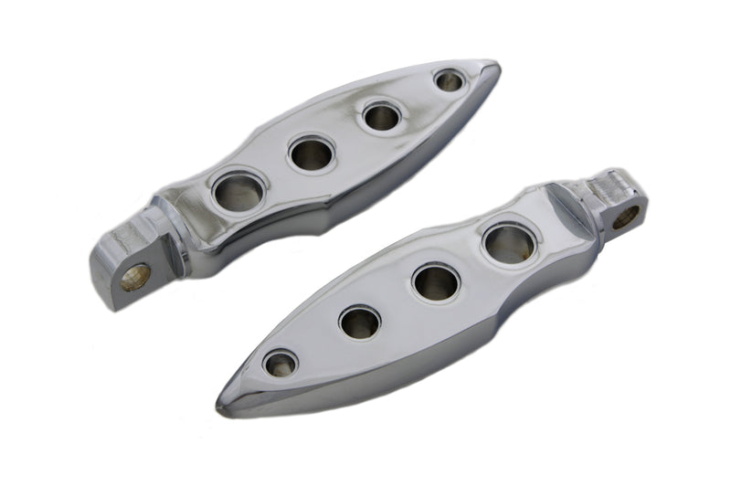 Chrome Dagger Drilled Footpeg Set