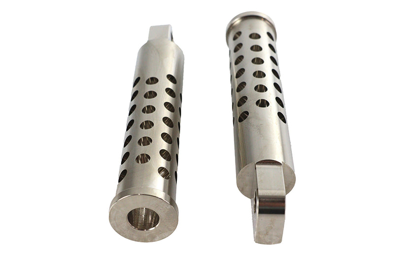 Billet Shooter Style Footpeg Set Nickel Plated