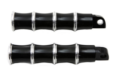 Black Tribal Style Footpeg Set