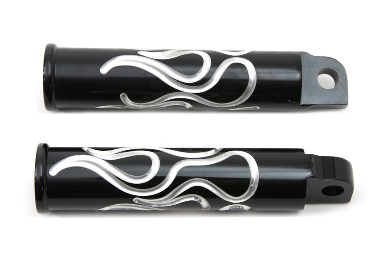 Black Flame Style Footpeg Set