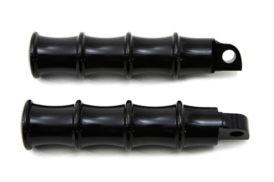 Black Tribal Style Footpeg Set