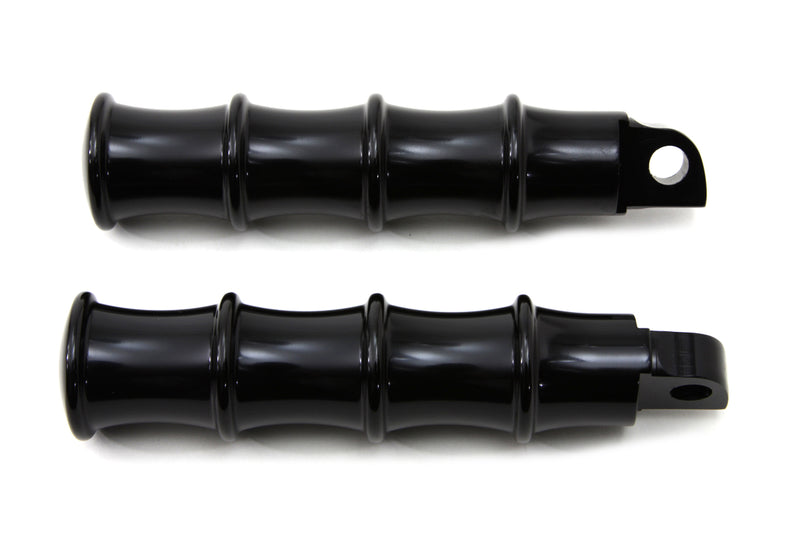 Black Tribal Style Footpeg Set