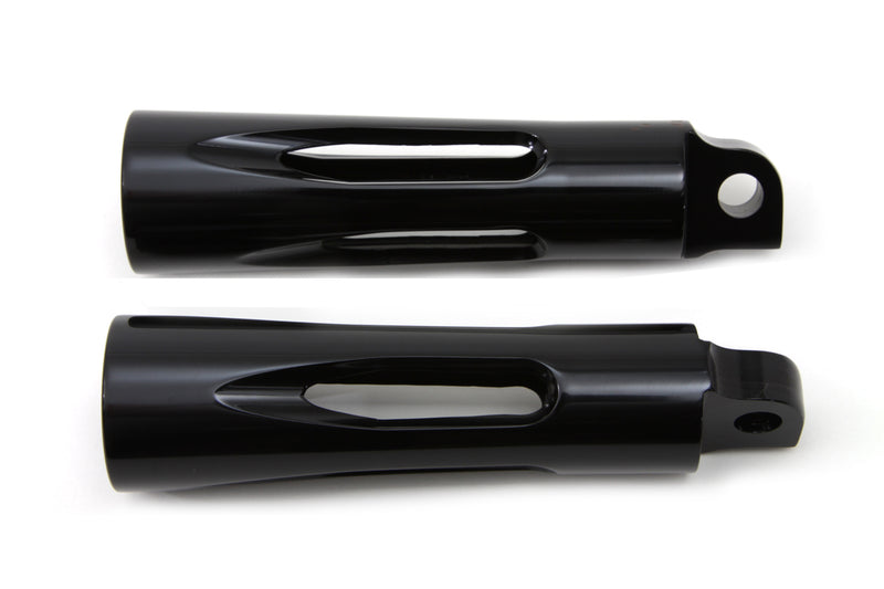 Black Milled Style Footpeg Set