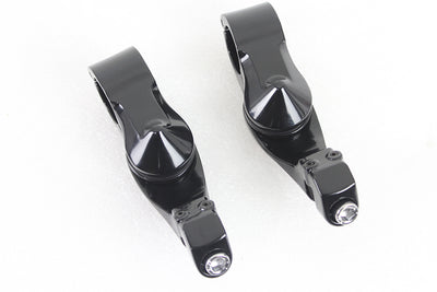 Short Angled Footpeg Mount Kit Black