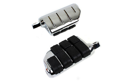Chrome Double Wide Lions Paw Footpeg Set