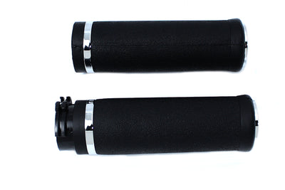 Black Grip Set with Chrome End Caps