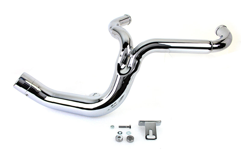 FLT 2:1 Lake Style Exhaust System Chrome