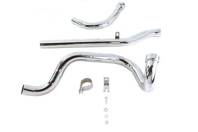 Dual Crossover Chrome Exhaust System - 735B