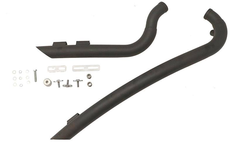Curved Radius 2 inch Drag Pipe Set Black