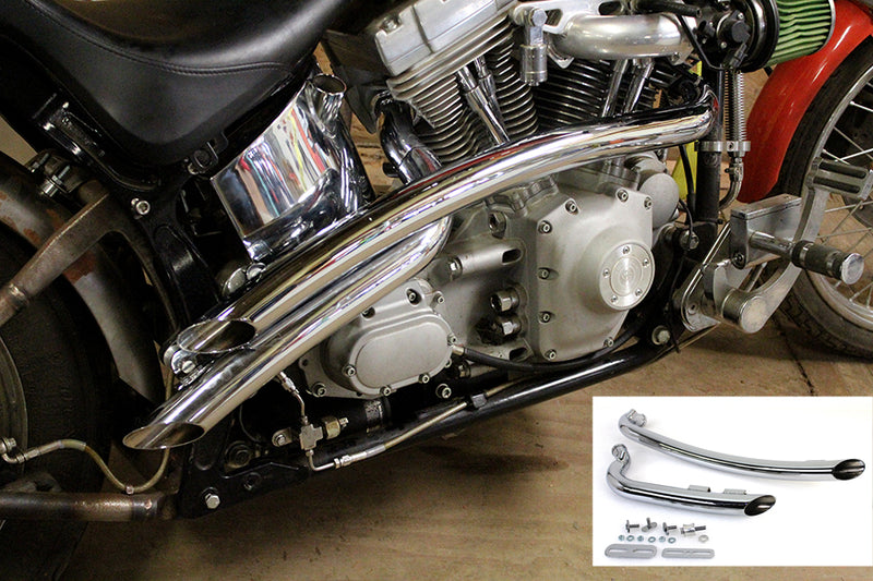 Curved Radius 2 inch Drag Pipe Set Chrome